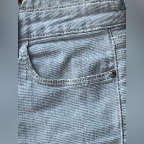 Anthropologie Pilcro & The Letterpress Rolled Denim STET Light Cream Shorts 25 - Picture 7 of 12
